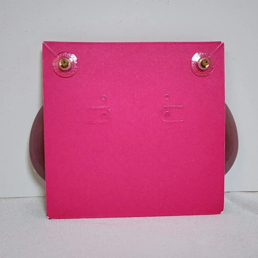 Stella & Dot Pink Resin Teardrop Earrings w/ Pearl‎ Studs & Gold Accents 2.5